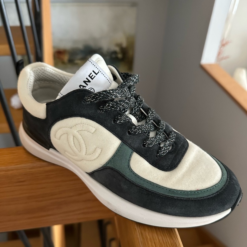 CHANEL Monochrome Athletic Shoes